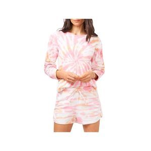 1. STATE Womens Orange Tie Dye Long Sleeve Sweatshirt XXS